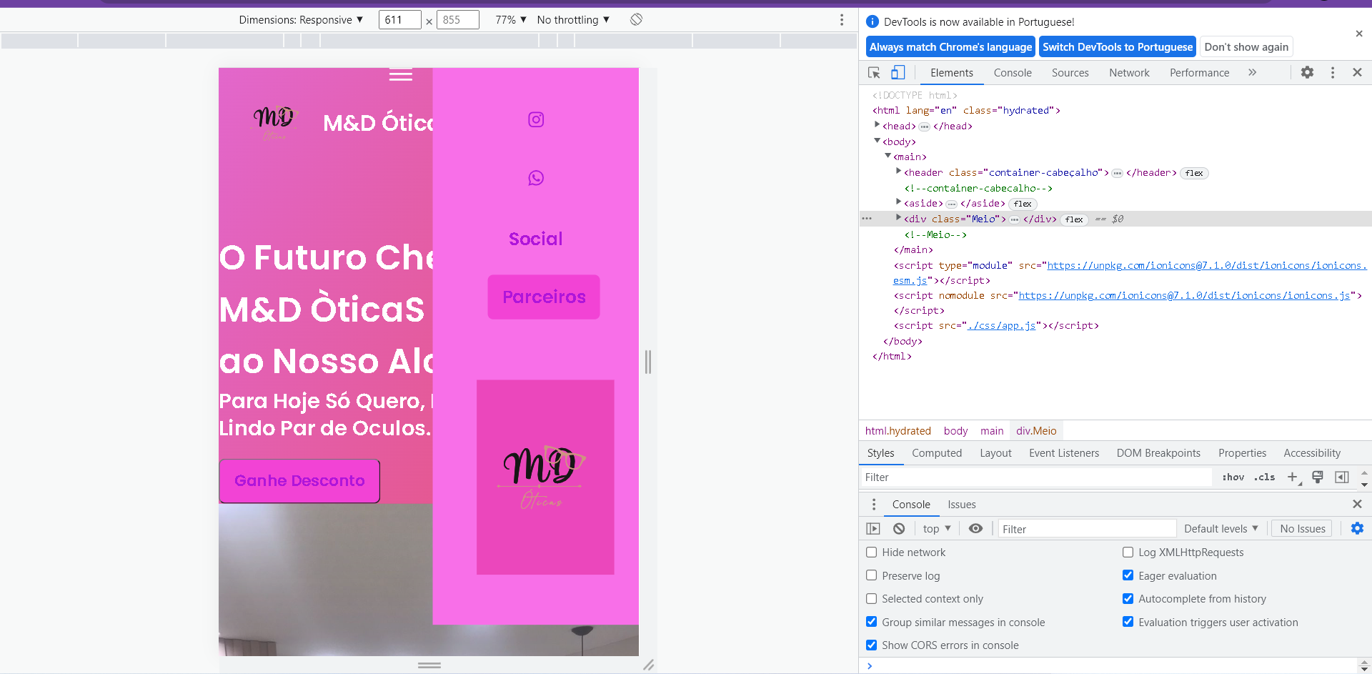 Desing canvas md oticas